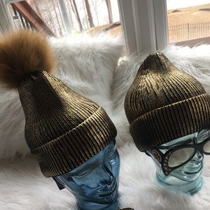 Metallic Gold Chic Hat with or without Pom